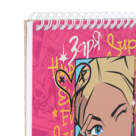 BY Русские Супергерои Блокнот для зарисовок (скетчбук) 16,4х19,5см, 30л, спираль, тв.подл., "Заря"