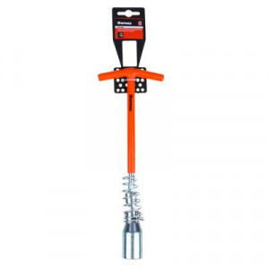 ЕРМАК X-PRO Ключ свечной карданный с резиновой вставкой 21x250мм