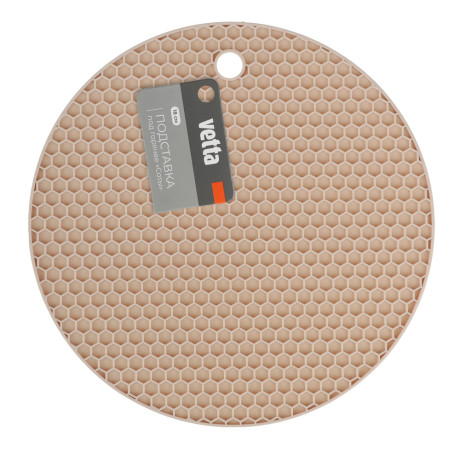 VETTA Подставка под горячее, силикон, d18см, "Соты", 3 цвета