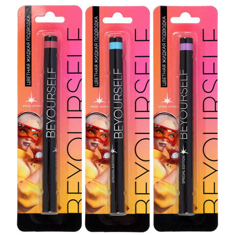 BY ЮНИLOOK Подводка для глаз жидкая цветная, 5 мл, 3 цвета