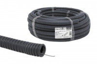 TDM труба гофр. ПВХ d 40 с зондом 25м черная легкая (цена за 1м) Народная (25!) SQ0401-0305