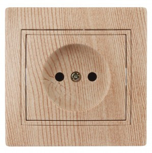 ЭРА Intro Plano роз. СУ 1 мест. 16А, 250В (керамика) сосна, 1-201-11, Б0030057