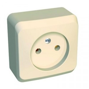 Systeme Electric Этюд роз. ОУ 1 мест. крем. (пл.осн.) PA16-001K (25!)