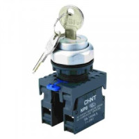 CHINT переключатель с ключом NP8-20Y/31, 3 полож. с фиксацией, 2НО, IP65 (R) 667185