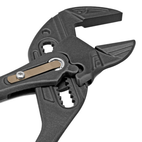 Клещи переставные, кнопочный механизм, обливные рукоятки, сантехнические, 250 мм Denzel