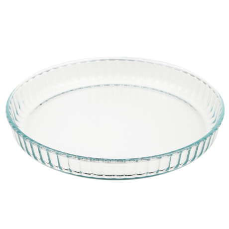 SATOSHI Форма для запекания жаропрочная круглая, рельефный бортик, стекло, 27.7х3.5см, 1.6л