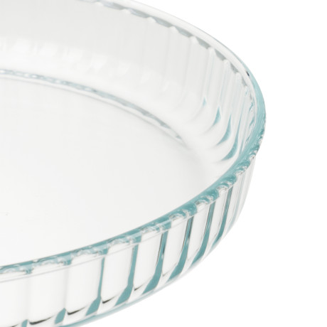 SATOSHI Форма для запекания жаропрочная круглая, рельефный бортик, стекло, 27.7х3.5см, 1.6л