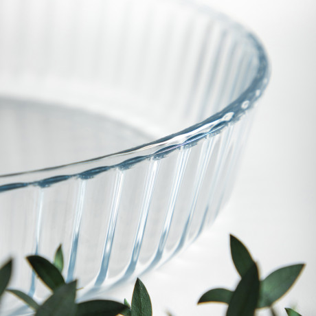 SATOSHI Форма для запекания жаропрочная круглая, рельефный бортик, стекло, 27.7х3.5см, 1.6л