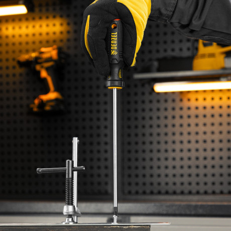 Отвертка, PH2х200 мм, S2, 3к рукоятка Denzel