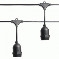 Feron Гирлянда "Евро белт-лайт" подвесы 20/E27, шаг 50, черный, 10м., шнур 3м. IP65, CL50-13-1 41826