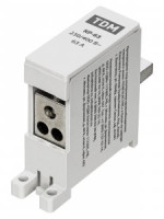 TDM Клемма распределительная на DIN-рейку КР-63 1П 63А (3х10мм2) SQ0823-0111