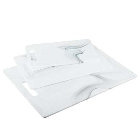 SATOSHI Мрамор Набор досок разделочных 3шт 36,5х27,5х0,6см, 30х20х0,6см, 25х15х0,6см, пластик