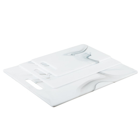 SATOSHI Мрамор Набор досок разделочных 3шт 36,5х27,5х0,6см, 30х20х0,6см, 25х15х0,6см, пластик