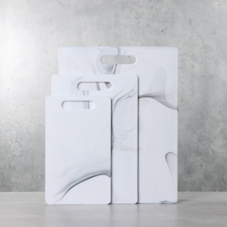 SATOSHI Мрамор Набор досок разделочных 3шт 36,5х27,5х0,6см, 30х20х0,6см, 25х15х0,6см, пластик