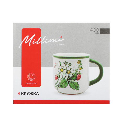 MILLIMI Земляника Кружка, 400мл, керамика