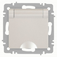 ЭРА Intro Accent мех. роз. СУ 1 мест. (земля, крышка), 16А 250В, перламутр 6-203-06