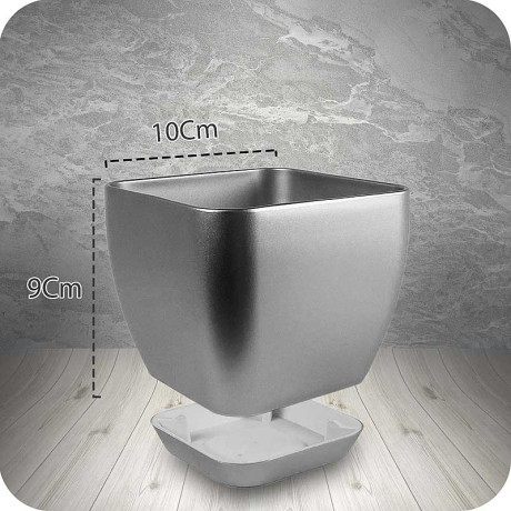 Горшок 0,6л серебро 102/10-5 х48