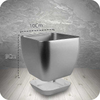 Горшок 0,6л серебро 102/10-5 х48