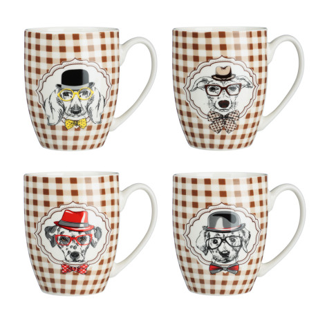 MILLIMI Кружка Собачки, 350мл, фарфор, 4 дизайна