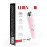 LEBEN Массажер для лица лифтинговый, вибрационный, 4 насадки, 1xAA (не в компл.), розовый