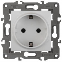 ЭРА 14 Elegance мех. роз. СУ 1 мест. (земля) 16A,250В, белый 14-2101-01 автоклеммы 3714