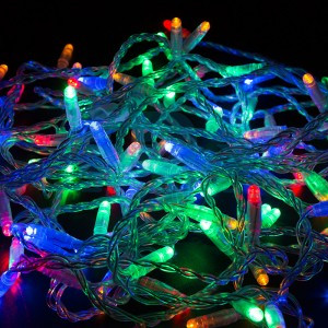 "Гирлянда-нить (24V) 100LED, разноцв. 10м, прозр. ПВХ, без б/п (код554196) 305-159 Neon Night
