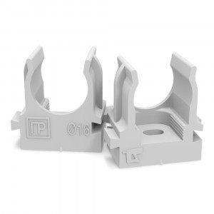 Промрукав крепеж-клипса монтаж. пист. ПМ СЕРАЯ в п/э d16 (100/1100 уп/кор) цена за 1 шт PR13.0119