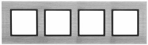 ЭРА 14 Elegance рамка СУ 4 мест.металл, сталь+антр 14-5204-41 5978