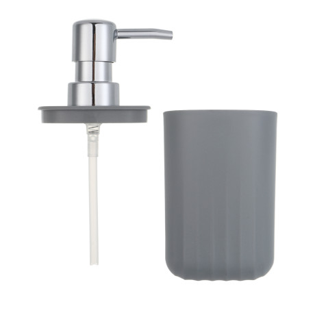 Диспенсер для жидкого мыла тм VETTA Сидней, 250мл, пластик, PP, серый, 7x16см