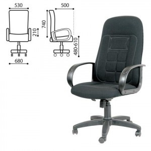 Кресло руководителя "Универсал", СН 727 ткань, черное