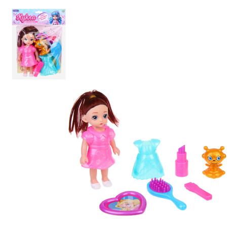 ИГРОЛЕНД Кукла с аксессуарами в пакете, PP, PVC, 17,5х3,5х24 см
