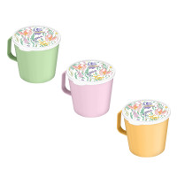 Ботаника Кружка с крышкой 750мл, пластик, 3 цвета