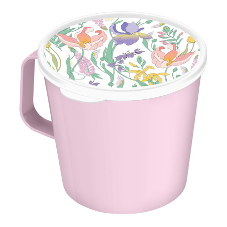 Ботаника Кружка с крышкой 750мл, пластик, 3 цвета