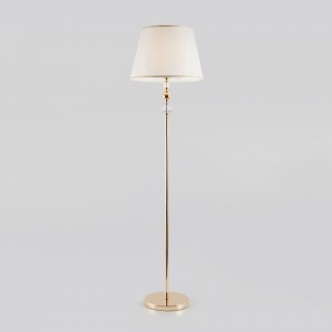 EUROSVET Торшер 1x60W 400х1500 металл золото/белый/прозрачный Sortino 01072/1