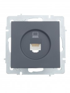 Lezard VESNA мех. роз. комп СУ 1 мест. графит (RJ45) (корп. ABS) 742-3488-139