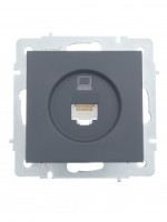 Lezard VESNA мех. роз. комп СУ 1 мест. графит (RJ45) (корп. ABS) 742-3488-139