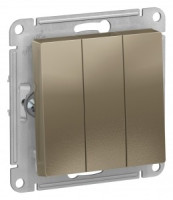 Systeme Electric AtlasDesign мех. выкл. СУ 3 кл. шампань (пл.осн.) ATN000531 (10!)