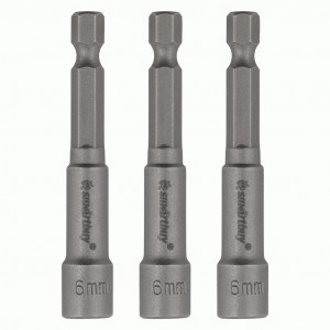 Smartbuy Набор головок для шестигр. саморезов 3шт, 6мм, шестигр.хвостовик 1/4" SBT-SSE-614