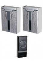 Космос KOC_AG520C1 звонок беспроводной, 150м, 32 мелодий, 2хАА/R6 (1x23А, в компл.) доп. звук.модуль