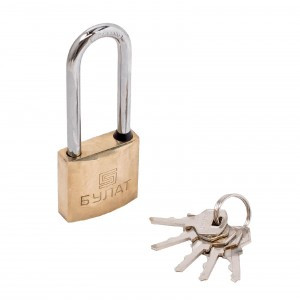 БУЛАТ ВС 1140-01 латунный 5кл. d=6,5мм Замок навесной48,6)