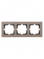 Lezard VESNA рамка акрил СУ 3 мест., гориз., кофейная матовая 742-M6780-148