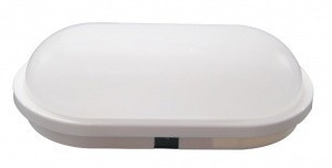 LEEK св-к св/д влагозащ ОВАЛ 20W(1600lm) 2-4-6K (в уп) 146x271x76 пласт БАНЯ/САУНА 100° ЖКХ IP65