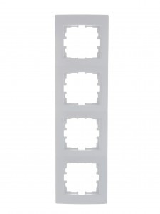 Lezard KARINA рамка 4 мест. (верт.) б/вст бел. (ABS) 707-0200-154
