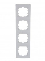 Lezard KARINA рамка 4 мест. (верт.) б/вст бел. (ABS) 707-0200-154