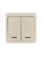 Lezard VIOLA выкл. ОУ 2 кл. (инд.) крем (корп. ABS) 751-0300-112