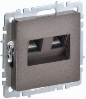 IEK BRITE мех. роз. СУ комп. 2-ая RJ45 кат.5E РК10-2-БрТБ бр. BR-K20-1-K45