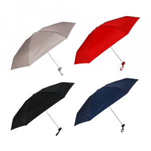 Мини-зонт, механика, сплав, пластик, полиэстер, 50 см, 6 спиц, 4 цвета, 0338А-1