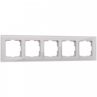Werkel рамка СУ 5 мест. Favorit (дымчатый,стекло)  (WL01-Frame-05 a030789)W0051117 a050898
