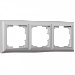 Werkel рамка СУ 3 мест. Fiore (серебряный)  (WL14-Frame-03 a038847)  W0032206 a051031