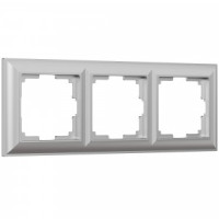 Werkel рамка СУ 3 мест. Fiore (серебряный)  (WL14-Frame-03 a038847)  W0032206 a051031